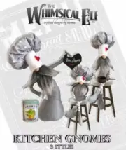 Cloth Doll Sewing Pattern "Kitchen Gnomes" 3 Styles By Norma Inkster