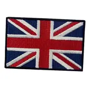 Patches British Union Jack Embroidered England Flag UK Hook & Loop Backing