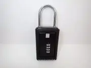 Large Hinged 4 Number Combination Lock Keybox Chained Door Key Safe Realtor