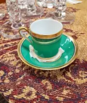 NEW RICHARD GINORI "Contessa Green" Espresso Cup & Saucer AUTHORIZED DEALER