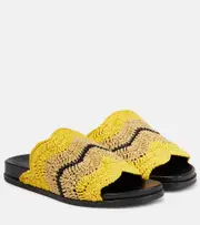 [Marni] Marni x No Vacancy Inn Fussbett raffia-effect slides AU 7 beige