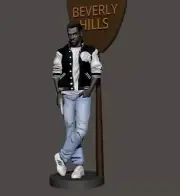 1/24 1/18 Axel Foley Unpainted Unassembled Resin 3D Printing Model Garage Kits