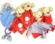 NEW Lot of 5 Baby Security Blanket Lovey MONKEY Baseball WHALE Ebba NWT Plush