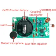 FM Stereo Radio Transmitter DIY Kit With Microphone DC 3V Soldering Pract;;b