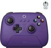 8Bitdo Ultimate 2.4g Wireless Controller with Charging Dock, Hall Effect Joystick Update, Pro Gamepad with Back Buttons & Turbo Function for PC, Android, Steam Deck & Apple (Purple)