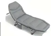NNETM Portable Folding Bed: Single, Free Installation, Ideal for Camping - Gray