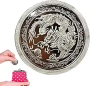 2 Dragon Commemorative Coin - Collectibles Commemorative Coiins, Chinese Gold Dragon Auspicious Coin Cameo Painted Dragon King Commemorative Gold Coin Year of The Dragon Good Luck Challenge Coin
