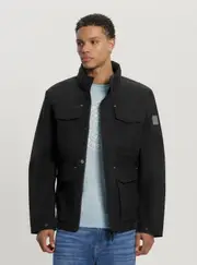 GUESS Black Dunwich Jacket Size: XL, Polyester