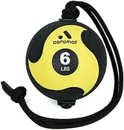 AEROMAT Elite Power Rope Medicine Ball for Core Strength/Rotational Movements Training - Weights Color-Coded