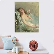 Paint by Numbers Kit for Adults Vittorio Matteo Corcos " The White Cat " Oil Painting by Numbers Kit for Home Decor Gifts