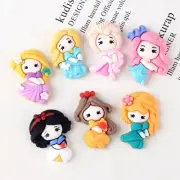 20pcs Flatback Matte Resin Princesses Girls Cabochons Craft Decors
