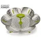 Joseph Joseph Bloom Steel Folding Steamer Basket - Silver/Green