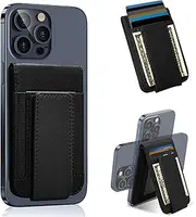 LDSXAY for MagSafe Wallet, Magnetic Phone Wallet with Adjustable Stand & Money Clip for iPhone 16/15/14/13/12 Pro Max Plus, 10+ Cards Holder, Vegan Leather, Black