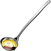Oil Separator Soup Ladle | Stainless Steel Long Handle Oil Strainer,Skimmer Ladle for Kitchen Restaurant, Cooking Gadgets