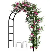 7.8ft Garden Arch Trellis for Climbing Plants, Metal Arch Frame, Pumpkin Arch...