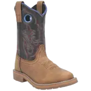 Dan Post Youth Rye Brown & Tan Square Toe Western Boots DPC3983