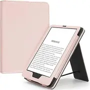 Slim Case for 7"/6.8" Kindle Paperwhite with Hand Strap(12th/11th Generation 2024/2021) and Kindle Colorsoft Signature Edition,Stand Cover and Card Slot,Premium PU Sleeve with Auto Wake/Sleep,Pink