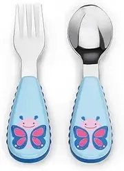 Skip Hop Toddler Utensils, Fork and Spoon Set, Butterfly