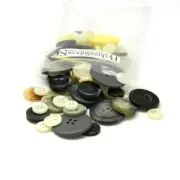 50 Grams of Assorted Natural Colored 2 and 4 Hole Sewing Buttons 120-150 Pieces