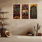 Set of 3 Wall Art Pichwai Paintings for Living Room Framed