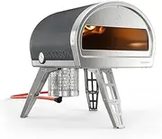 ROCCBOX Gozney Portable Outdoor Pizza Oven - Includes Professional Grade Peel, Built-In Thermometer and Safe Touch Silicone Jacket Propane Gas Fired, With Rolling Wood Flame Grey (RBX1GREYDE)