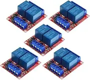 5pcs 5V 12V 24V 2 Channel DC Relay Module with Optocoupler High/Low Level Trigger Expansion Board (12V)