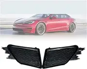 Car Accessoires Compatible For Tesla Model S 2016-2020 Car Bumper Active Shutter Grille Front Fog Lamp Case Frame 1057851-00-J 1058007-00-J(Left Driver Side)