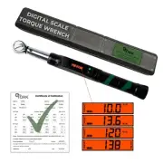 Precision 3/8 Drive Digital Torque Wrench 25-250 in-lb, Click-Style Electroni...