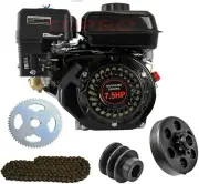 7HP OHV Motor Kit #35 Sprocket Recoil Start Horizontal Shaft Engine Go Kart Quad