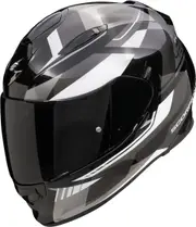 Scorpion EXO-491 Abilis Helmet, black-white-silver, Size 2XL for Men Black White Silver