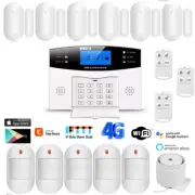 V16 Tuya APP WiFi+US/EU 4G Wireless+Wired DIY Home Security Burglar Alarm System