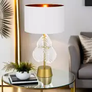 Melania Table Lamp in Gold or Gold/White