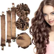 Satin Heatless Curling Rod Set, Pillow Soft Rollers with Hair Caps and Headband