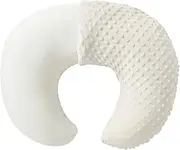 Nursing Pillow and Positioner with Cover for Breastfeeding and Bottle Feeding, Propping Baby, Tummy Time, Baby Sitting Support, Awake-Time Support (Beige, 22" x 17.7" x 5.9")