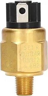 Baxnore Hydraulic Pressure Switch, Brass Standard Accurate Pressure Sensor, High Sensitivity Pressure Control Switch Replacement for Excavator (0.8 Bar)