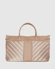 [Belle & Bloom] Meet Me in Paris Weekender Bag- Natural