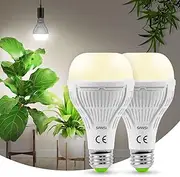 SANSI E27 15W LED Hortciole Lamp for Indoor Plants, Full Spectrum Plant Growth Bulb 200W Equivalent (PPF 27μmol/s, 120° Light Angle, Veg Covering 2x2 sq ft) – 2Pack