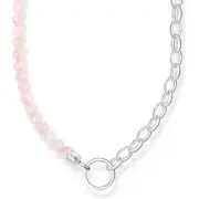 THOMAS SABO Charms Kette Rosenquarz 925 Sterlingsilber KE2188-034-9 Länge 45 cm
