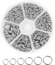Mandala Crafts Small Jump Rings for Jewelry Making – Metal Jump Rings for Crafts – Jump Ring Jewelry O Rings Silver Jump Ring Kit 4mm 5mm 6mm 7mm 8mm 10mm Jump Rings