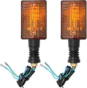 Motorcycle Indicators Flowing Turn Signal Lights 2/4 Pcs Motorcycle Rear Brake Turn Signal Lights Indicators For YA&MA&HA XT350 XT600 XT550 XT250 FZ750 1985-2000 Amber Lamps(2pcs)
