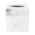 Vietri Florentine Wooden Accessories Marble Look Tissue Box