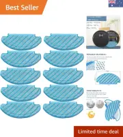 Decontamination Power Mop Pads for Ecovacs Deebot Ozmo T8 T9 N8 Plus Vacuums