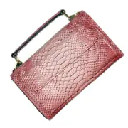 Versatile Lady Crossbody Wrist Bag Multi Functional Snake Pattern Pink Women's Bags & Handbags
