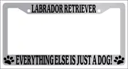 Chrome License Plate Frame Labrador Retriever Everything Else Is Just A Dog! 627