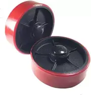 Pallet Jack Steer Wheels with Bearings Poly Tread - a Pair
