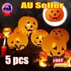 5Pcs Halloween Pumpkin LED Light Up Latex Balloons Glow In Dark Props LanteGY