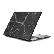 MacBook Air 15-inch (M2 - M4) Impact Case Abstract black white gray silver glitter stylish marble