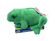 Mark Feldstein Animated Bank Plush Stuffed Frog Toy NEW NOW Unused Vintage