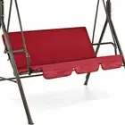 3-Seater Outdoor Swing Chair Canopies Seat Cushion Cover Waterproof Replacement