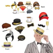 Great Roaring 1920's Photo Fun Signs 12 Pack 6.5" to 11" Paper 20s Booth Props